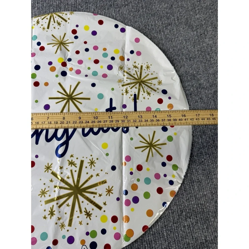 Congrats Graduation Balloon Set of 5 Gold & Confetti Helium‎ Foil Balloons